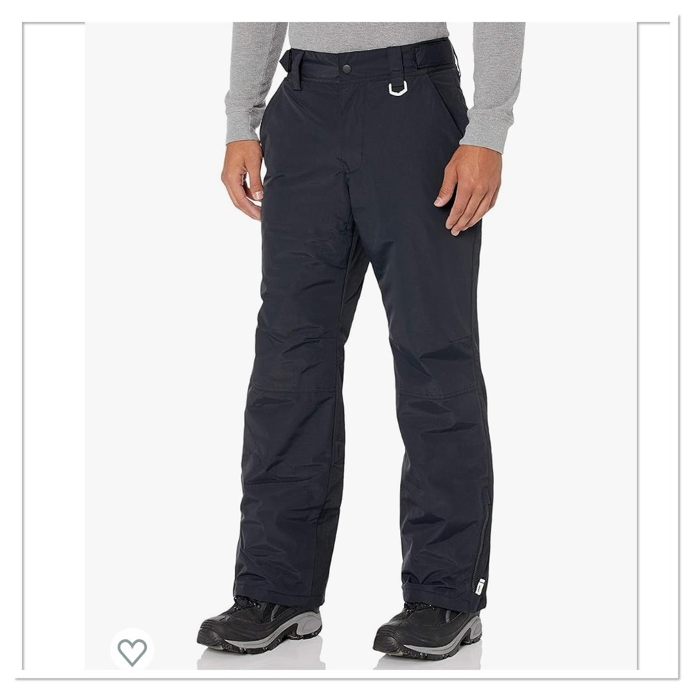 Men’s Water Resistant Insulated Snow Pants Amazon Essentials NWT
